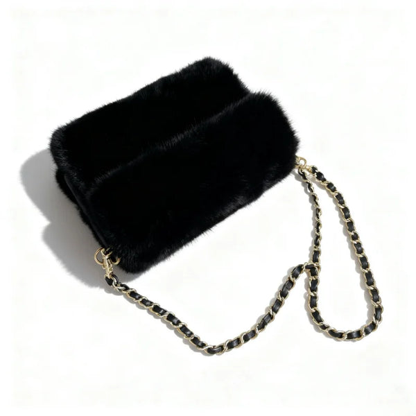 Mink Women's Bag Luxury Handbag Women Furry Female Bags For Women's Shoulder Bags Trend 2025 Luxury Bag Designers Crossbody Bags