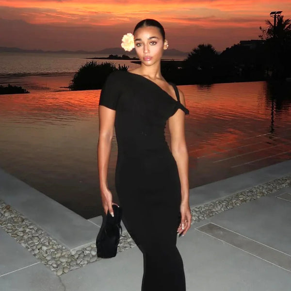 PixieKiki Asymmetrical Twist One Shoulder Maxi Long Dress Kylie Jenner Outfits Elegant Sexy Summer Party Dresses 2024 C85-CZ38