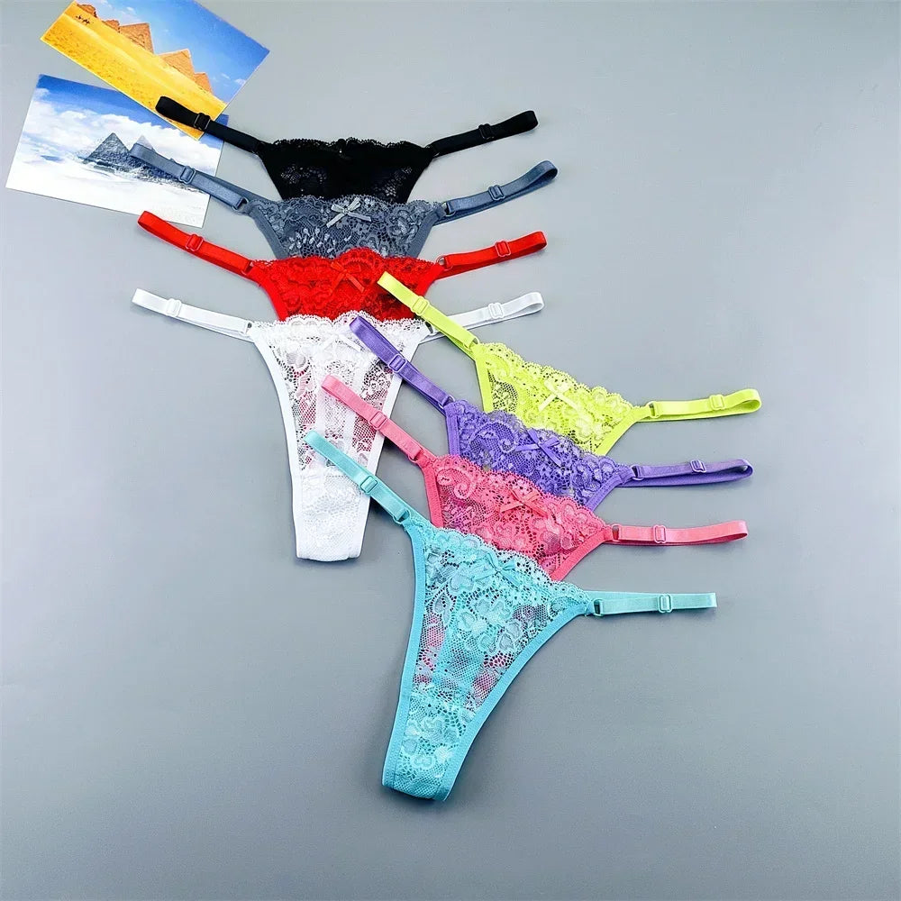 Celestine Adjustable Lace Thong Pack Lingerie 3-piece