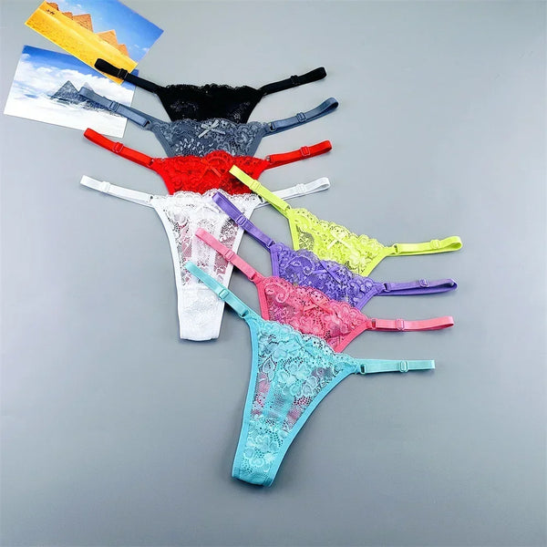 Celestine Adjustable Lace Thong Pack Lingerie 3-piece