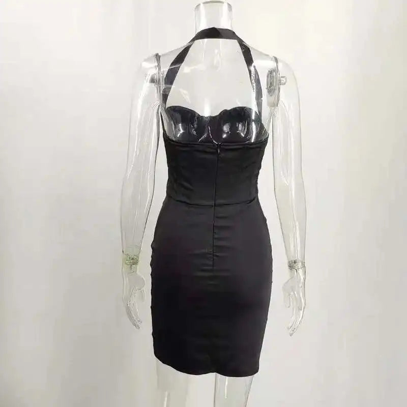 Aurelina Glitter Strapless Ruched Bodycon Mini Dress