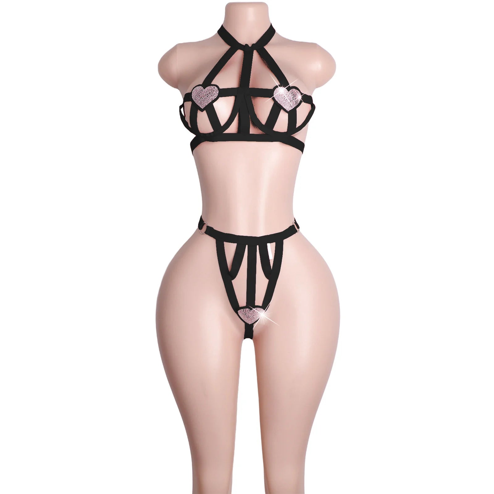 Ruby Crystal-Strap Performance Bra