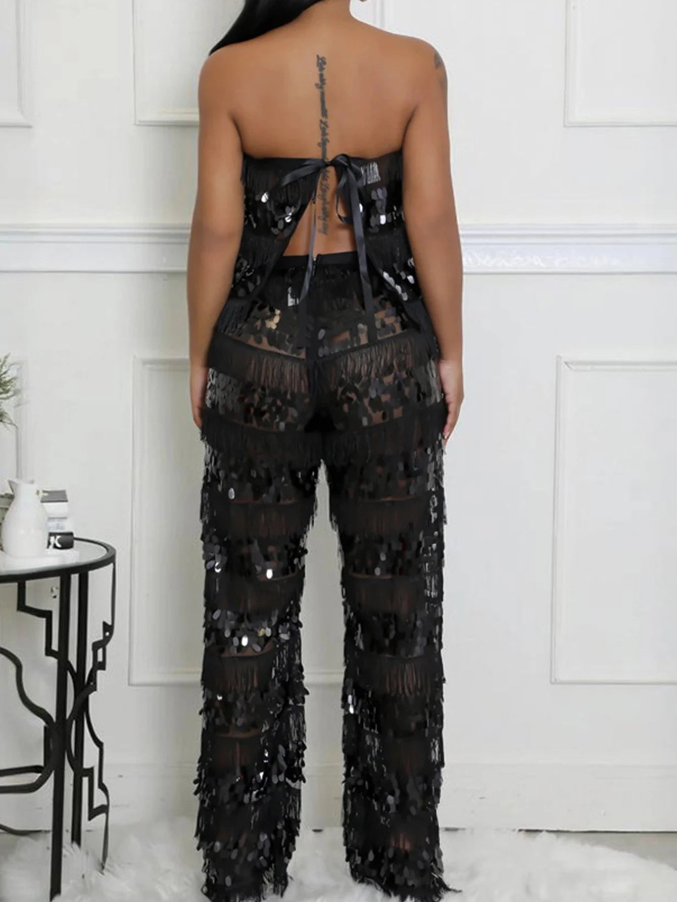 Melisande Sequin Wide-Leg Jumpsuit One-piece Secondary image