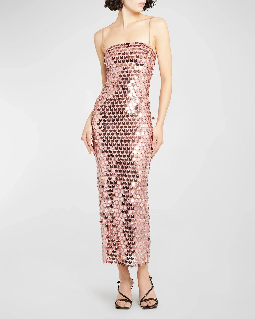 Sofia Sequin Spaghetti Strap Bodycon Maxi Dress