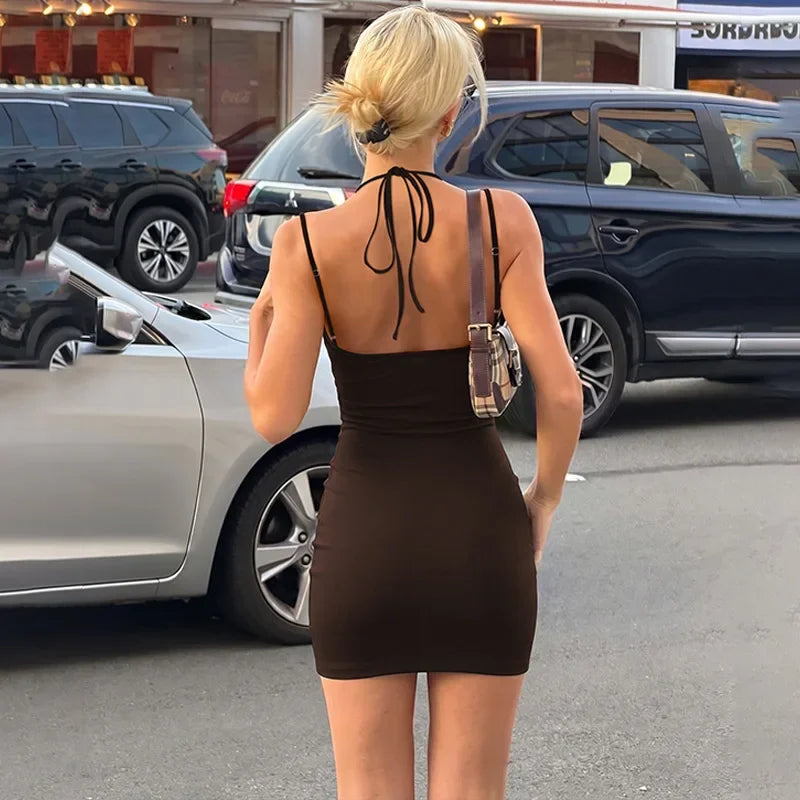 Brielle Lace-Trim Cami Bodycon Mini Dress