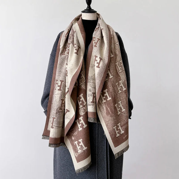 Ariella Printed Winter Shawl Scarf