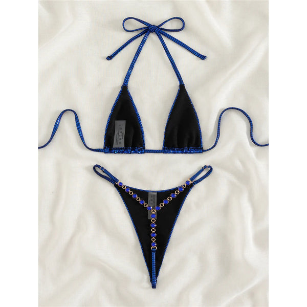 Elysia Rhinestone String Micro Bikini Two-piece