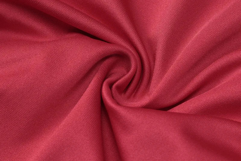 Crimson Ruffle Tie-Back Bodycon Mini Dress