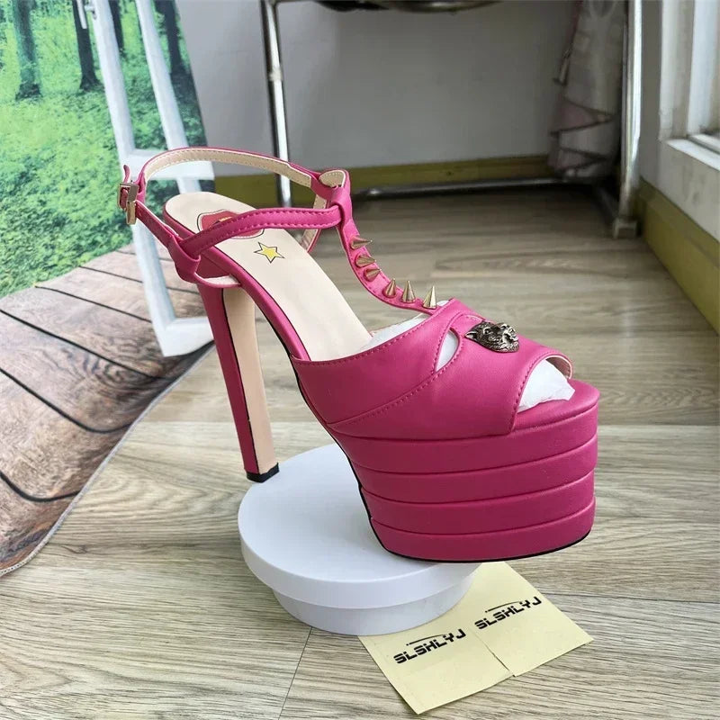 Amabel Transparent Rhinestone Stiletto Sandals