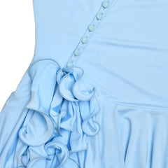 Aria Blush Ruffle Halter Mini Dress