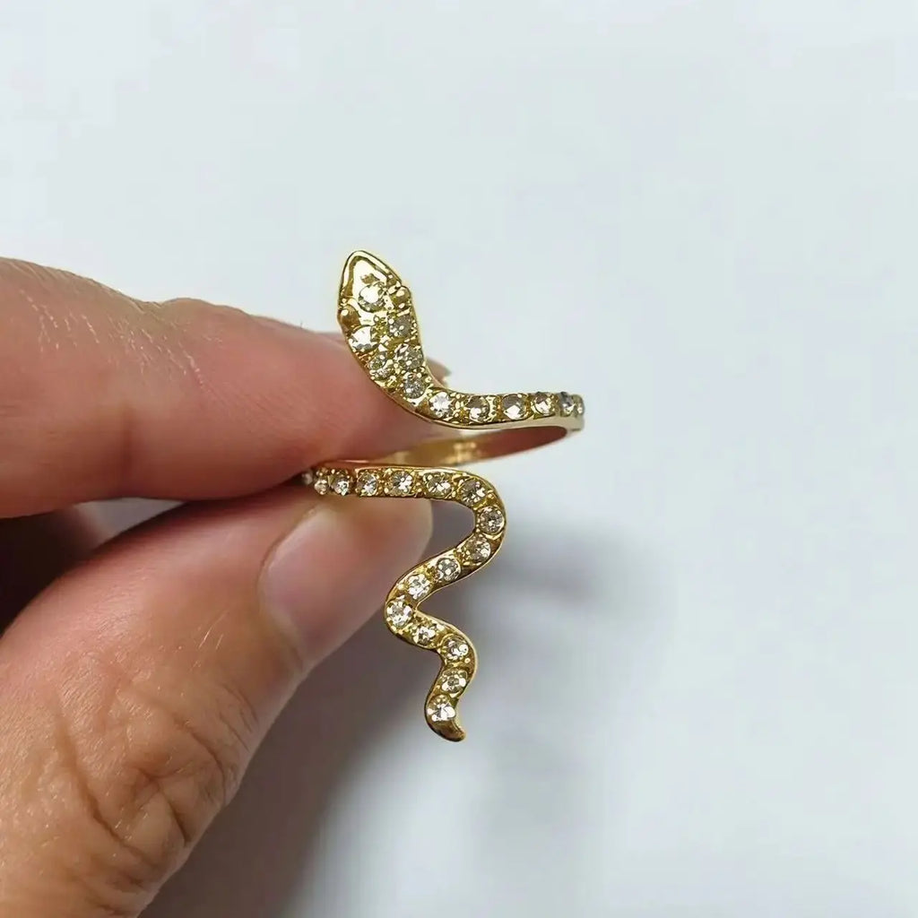 Serpentine Zircon Adjustable Ring