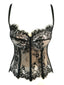 Sexy see through black lace corset crop top women clothing cropped summer club party tube tops woman halter tank top bustier bra