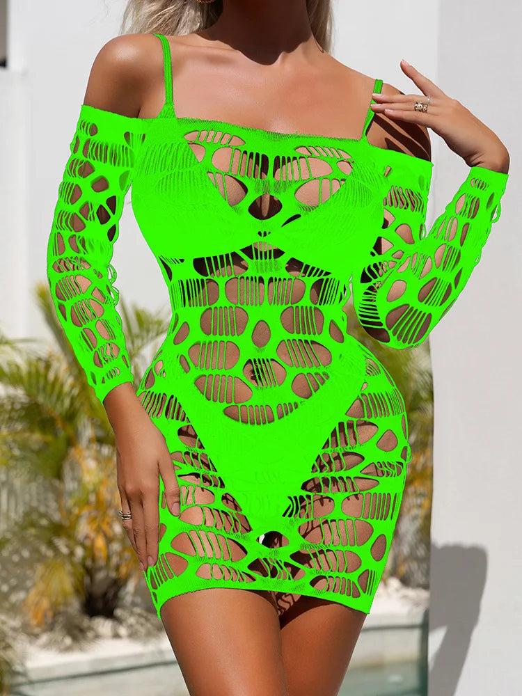 Obsidian Temptation Fishnet Mesh Lingerie