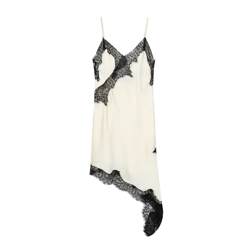 Dahlia Multi-Style Lace-Trim Backless Slip Mini Dress