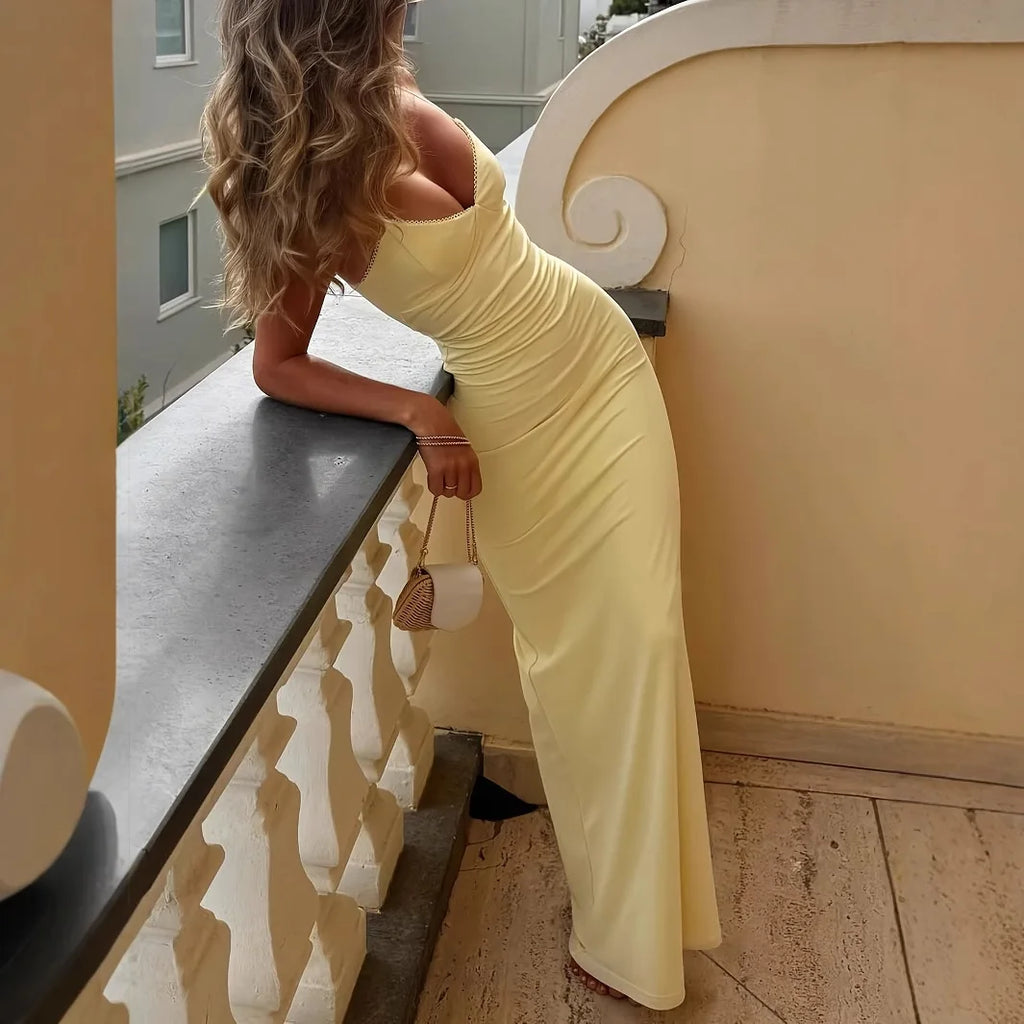 Isabella Soleil Yellow Maxi Dress