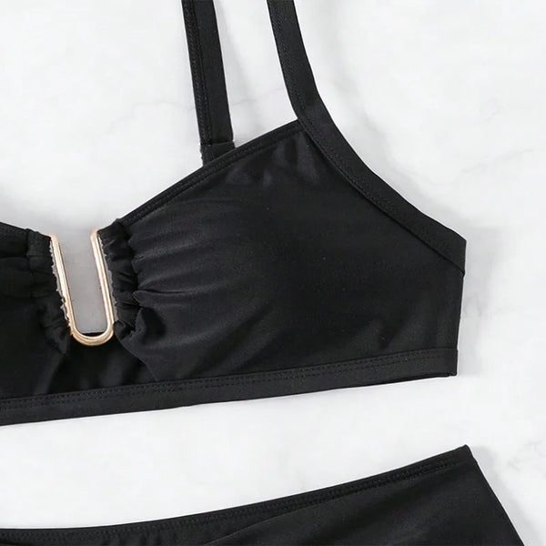 Nadia High-Waist Backless Bikini Two-piece