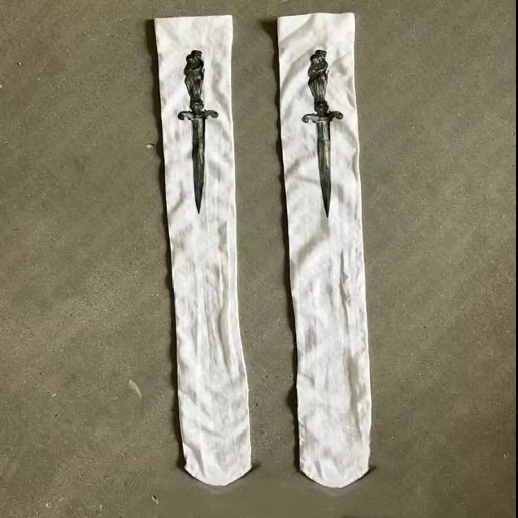 Riot Graphic Punk Thigh-High Socks