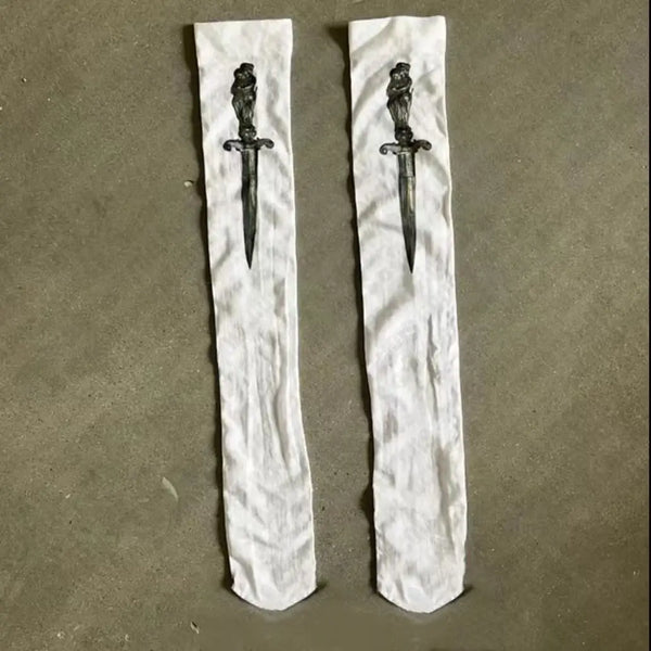 Riot Graphic Punk Thigh-High Socks