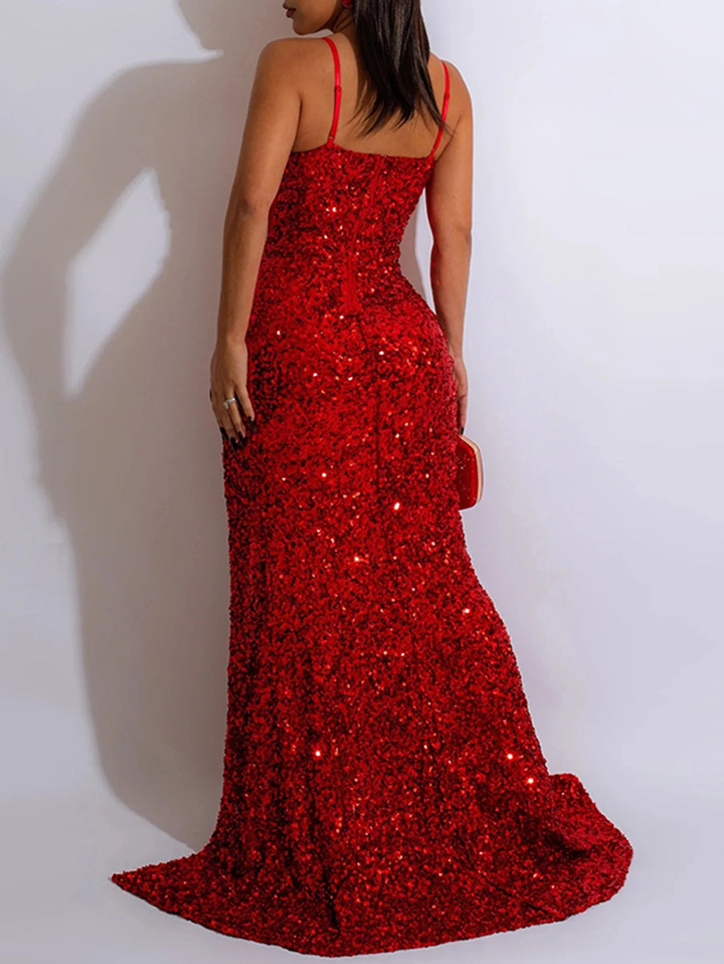 Evangeline Sheer Sequin Bodycon Maxi Dress