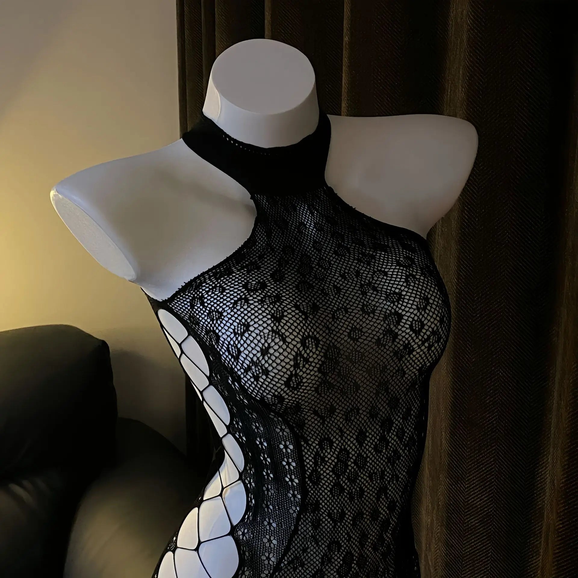 Midnight Mirage Fishnet Mesh Lingerie
