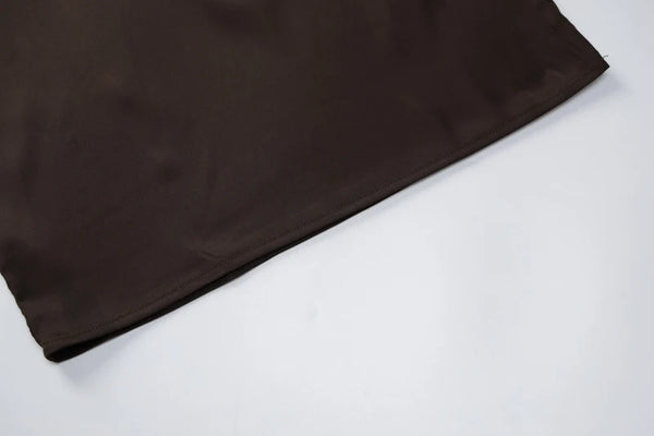 Cappuccino Satin Strappy Bodycon Mini Dress