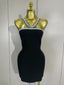 Valentina Black Sequin Backless Bodycon Mini Dress