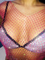 Naomi Rhinestone Mesh Festival Top