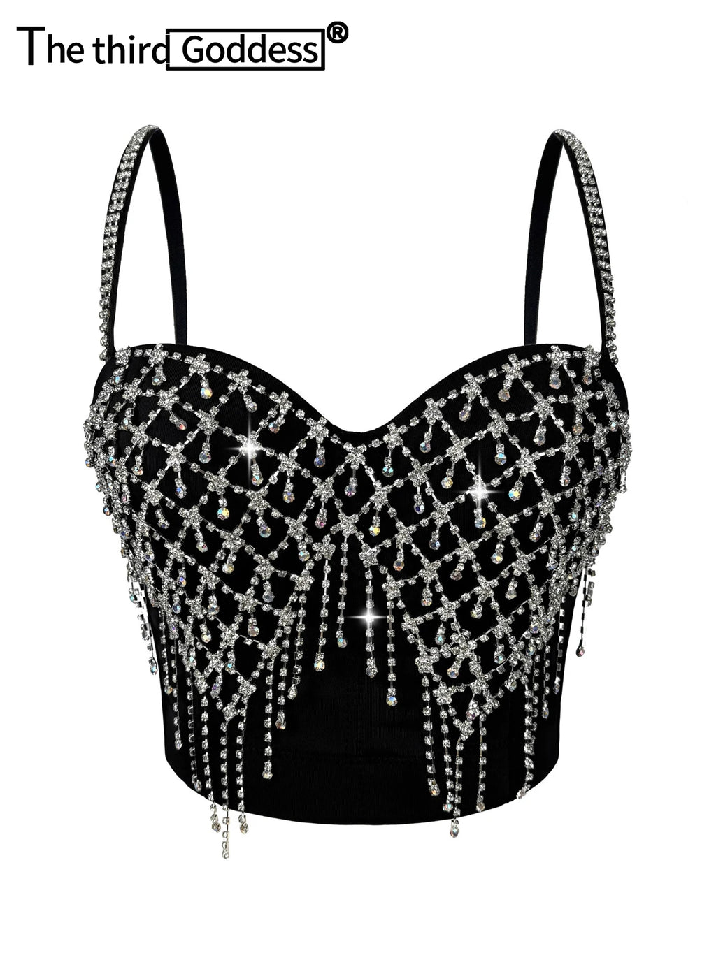Sexy halter rhinestone corset crop top women summer nightclub party tank tops woman 2026 y2k clothes bra top hotwife street wear