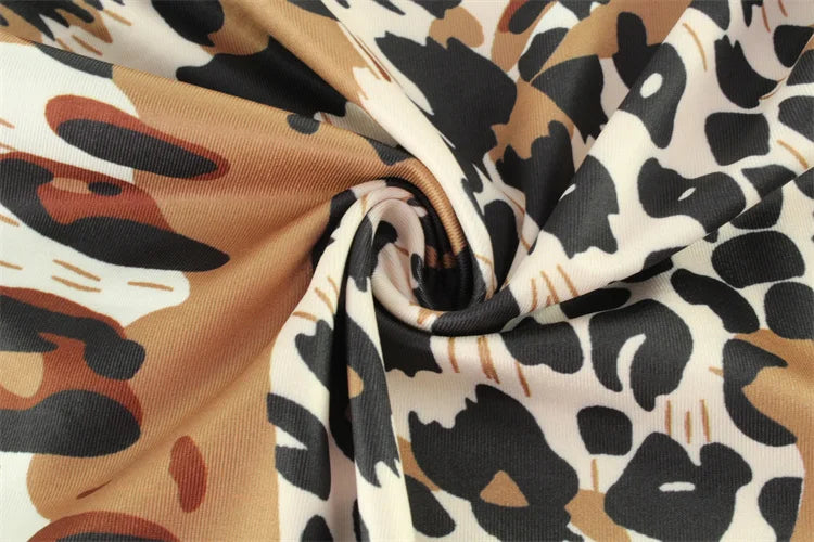 Eulalie Leopard Print Backless Cami Bodycon Mini Dress