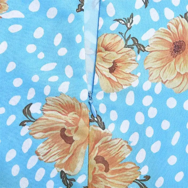 Etta Floral V-Neck Backless Maxi Dress