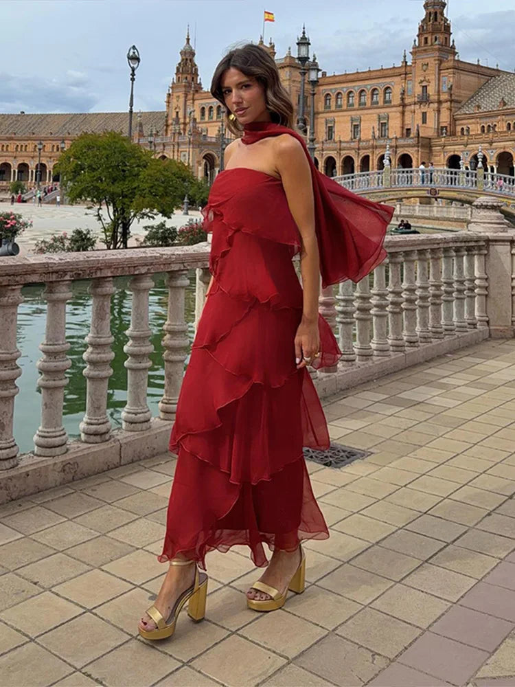 Serenade Tiered-Ruffle Maxi Dress