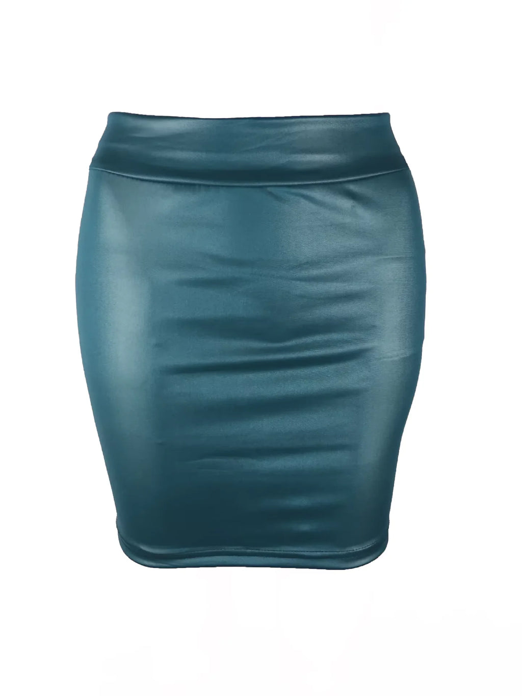 Noire High-Stretch Faux-Leather Mini Skirt One-piece