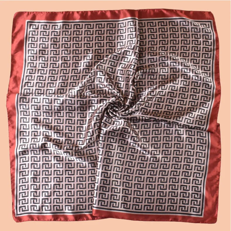Marlena Letter-Print Square Scarf