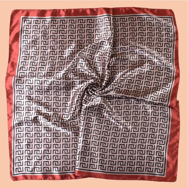 Marlena Letter-Print Square Scarf