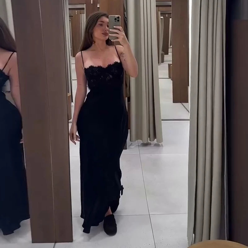 Shushanik Lace-Bust Cami Slip Maxi Dress Main image