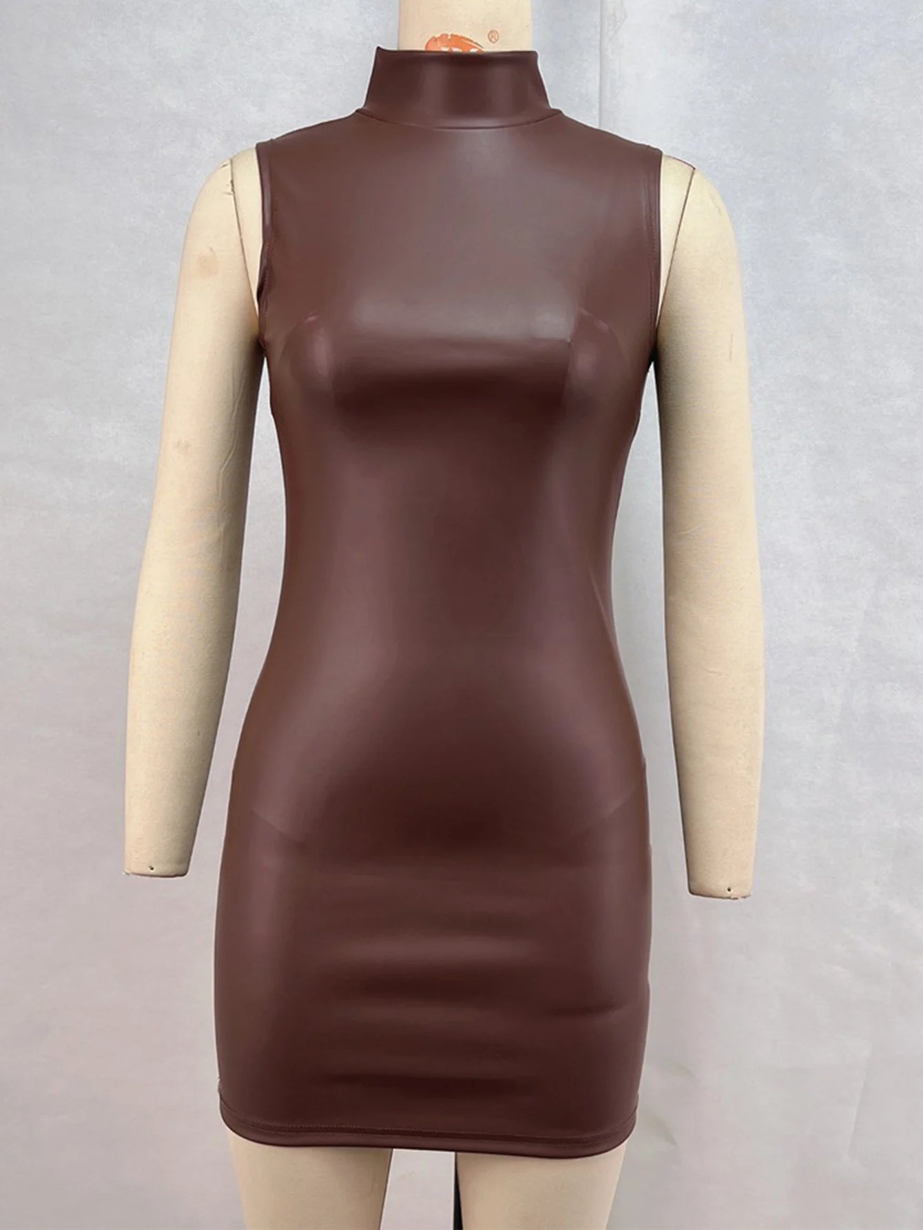 Anaïs Faux-Leather Bodycon Mini Dress