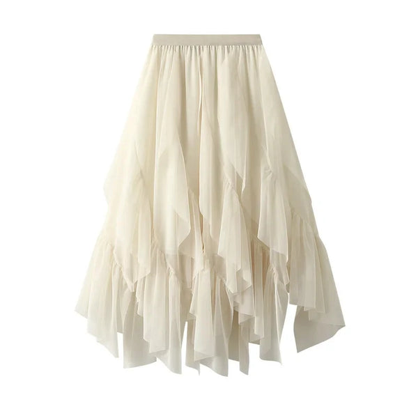 Kiara A-Line Mesh Midi Skirt One-piece