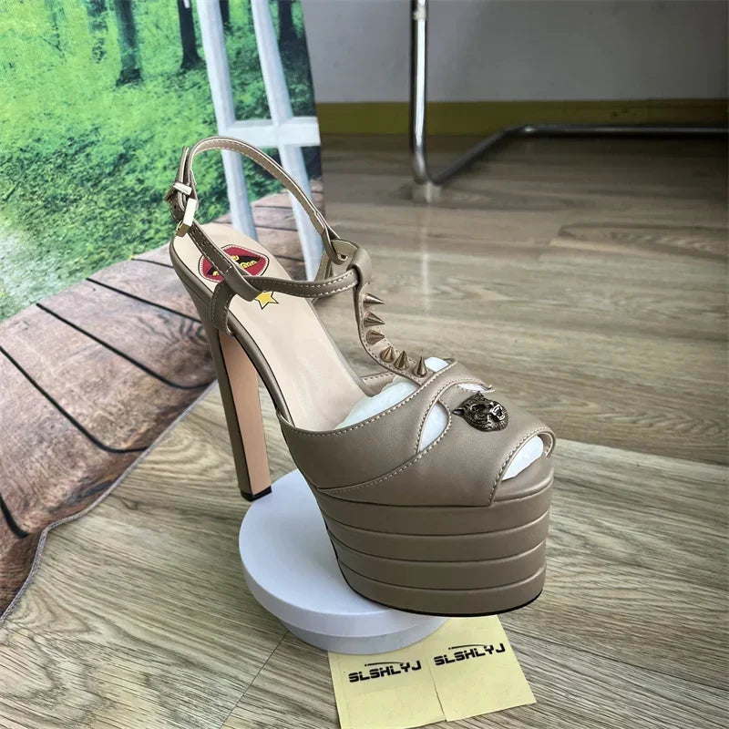 Amabel Transparent Rhinestone Stiletto Sandals
