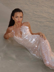 Aurelia Pearl Sequin Bodycon Maxi Dress