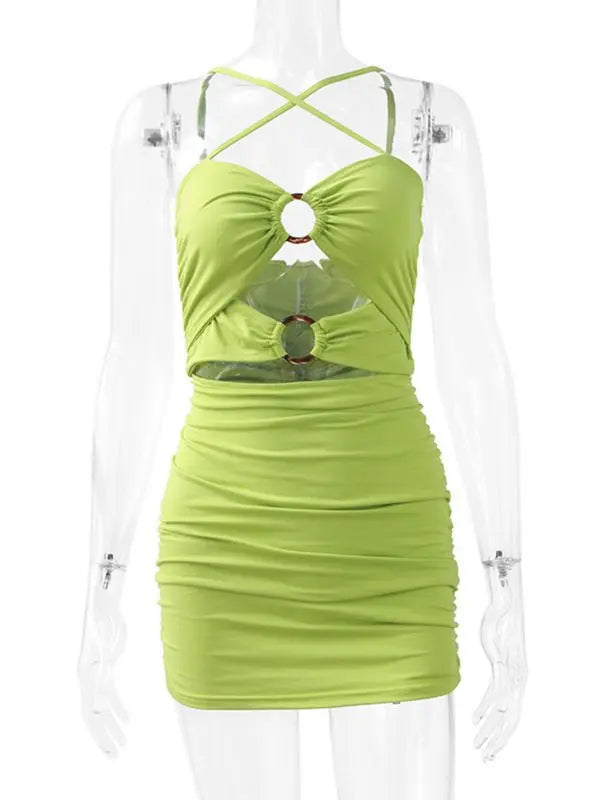 Freya Cutout Wrap Bodycon Mini Dress