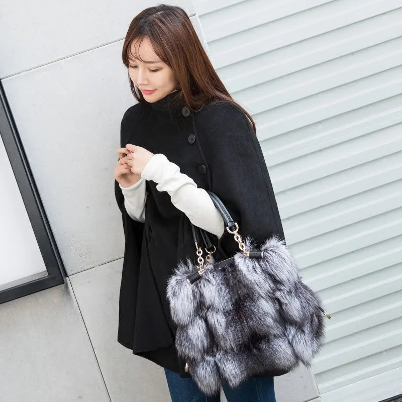 Fiora Fox-Fur Shoulder Bag