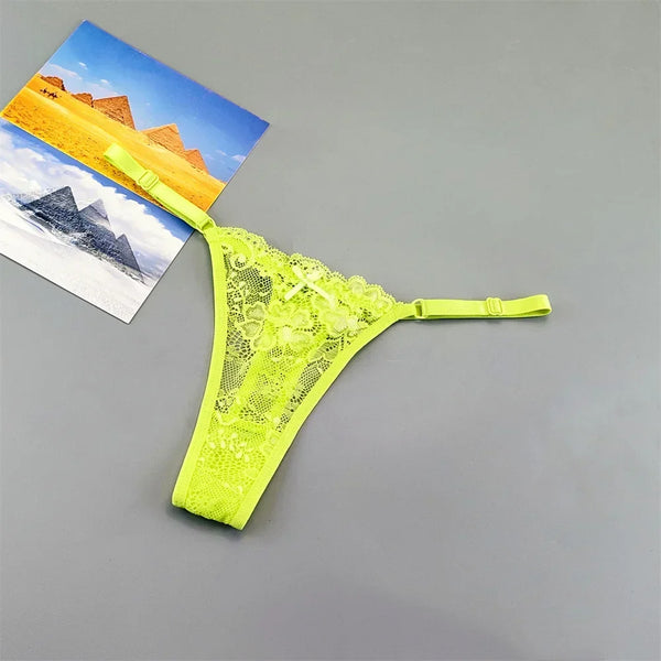 Celestine Adjustable Lace Thong Pack Lingerie 3-piece