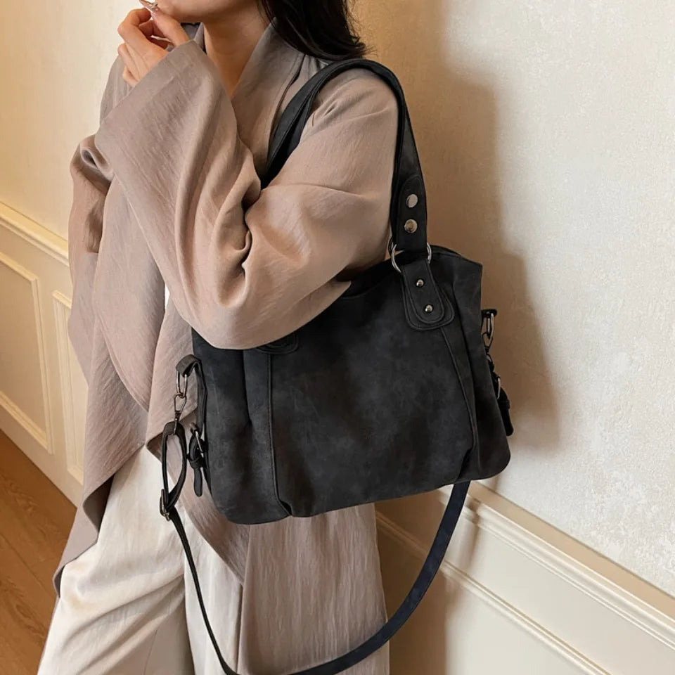 Greer Faux-Suede Commuter Tote