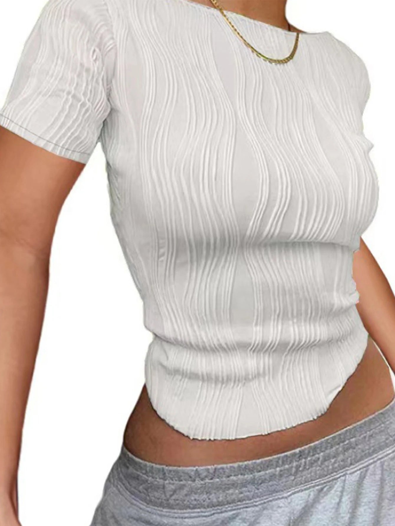 Monique Slim-Fit Long-Sleeve Knit Crop Top One-piece