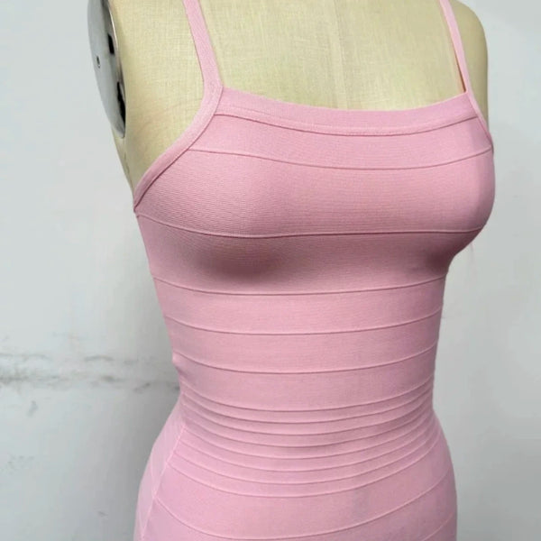 Brielle Ribbed Bandage Mini Dress