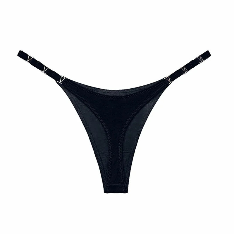 Saffira V-Shape Hardware G-String Panty Lingerie One-piece