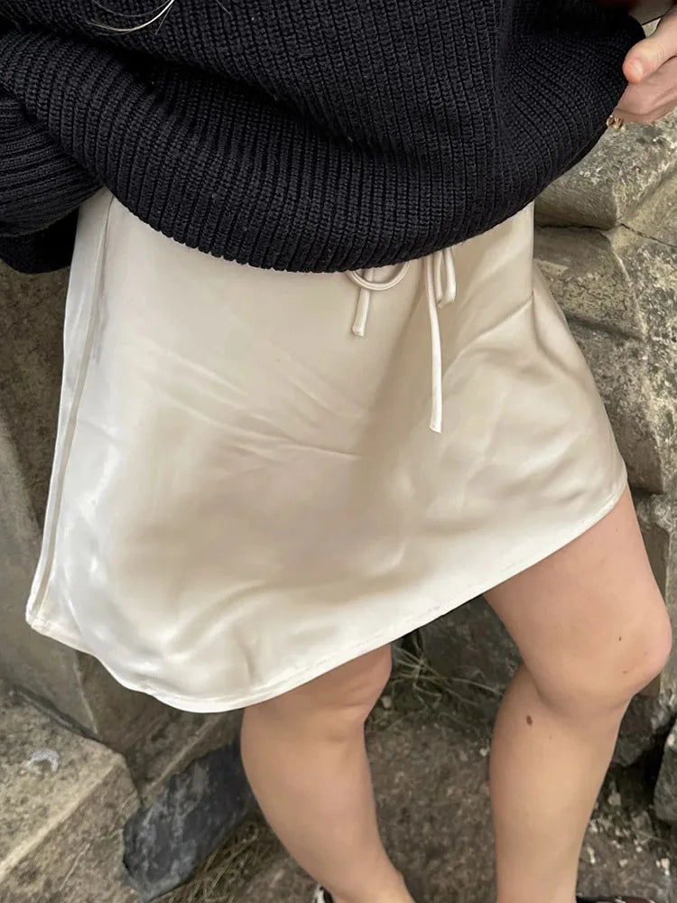 Esme A-Line Satin Mini Skirt One-piece