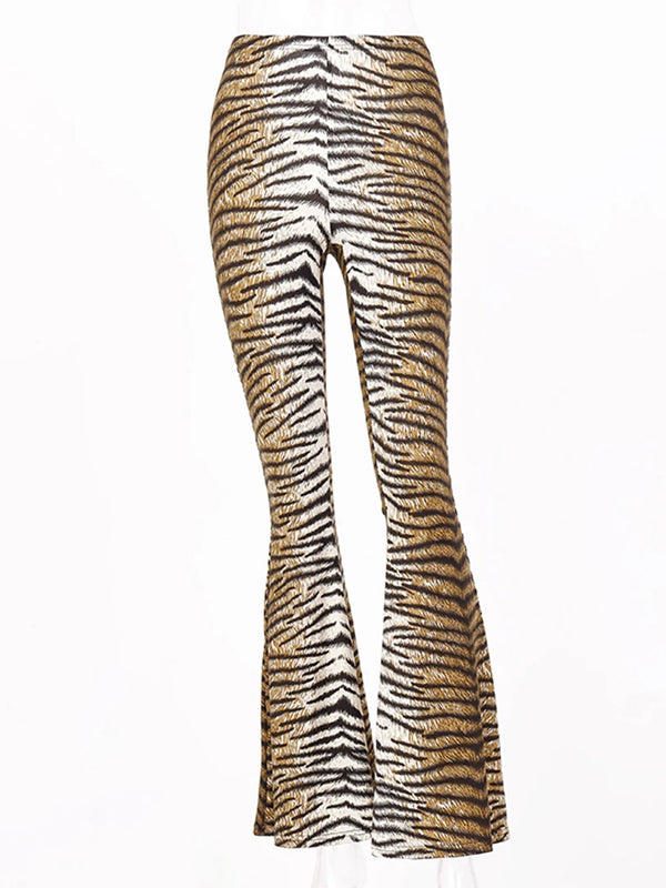 Savanna Animal-Print Flare Pants Apparel One-piece