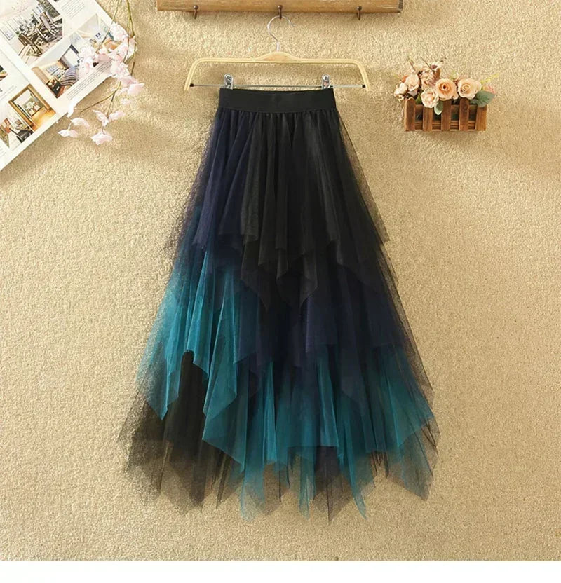 Juliette A-Line Mesh Midi Skirt One-piece