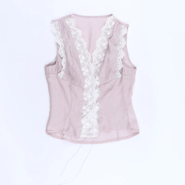 Camila Lace Deep V Two-Piece Skirt-Set